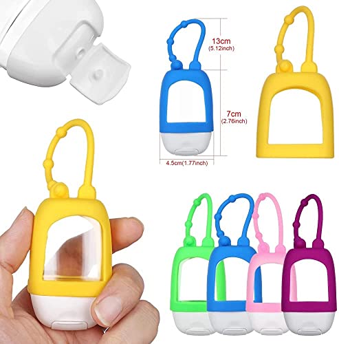 XFQUIJ 30ml Portable Refillable Travel Bottles - 5 Pack Leakproof Silicone