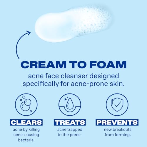 Differin Maximum Strength Acne Face Wash with 10% Benzoyl Peroxide, 5 oz