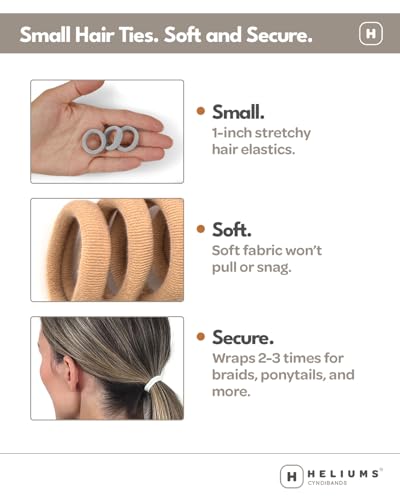 Heliums No Damage Mini Hair Ties - Medium Blonde, 30 Count