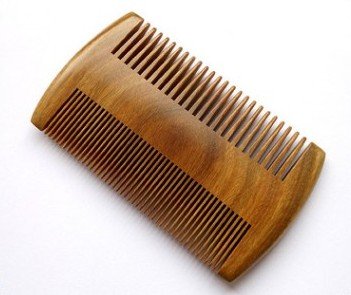 Green Sandalwood Beard Comb 4-Inch Natural No Static Dual-Sided Mustache & Beard Grooming Tool