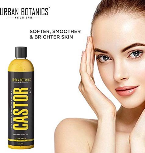 UrbanBotanics Pure Cold Pressed Castor Oil for Hair and Skin - 200ml