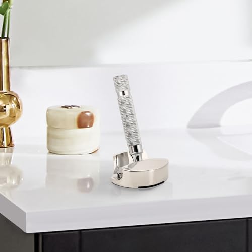 Linkidea Stainless Steel Razor Stand, Universal Safety Razor Holder for Bathroom