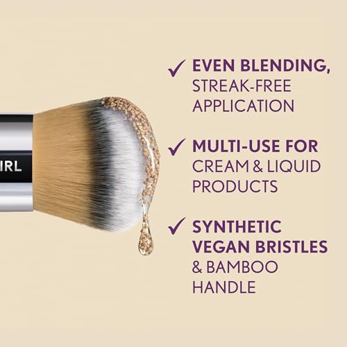 CoverGirl Blending Foundation Brush - Vegan Bristles for Streak-Free Application