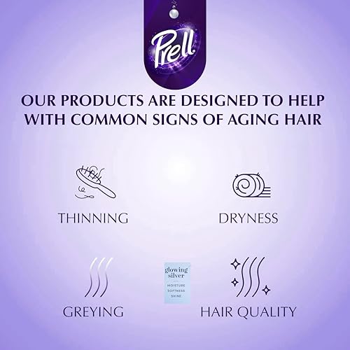 Prell Purple Shampoo and Conditioner Set for Blonde, Gray & Silver Hair