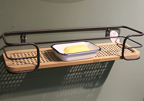 Joy Choice 6.5" Farmhouse Metal Soap Dish with Tray - White