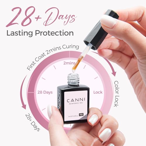 CANNI Nail Strengthening Gel Hardener - Long-Lasting, Flexible & Glossy