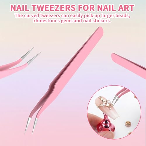 15-Piece Nail Art Tools Set with Press-On Nail Stand & Brushes