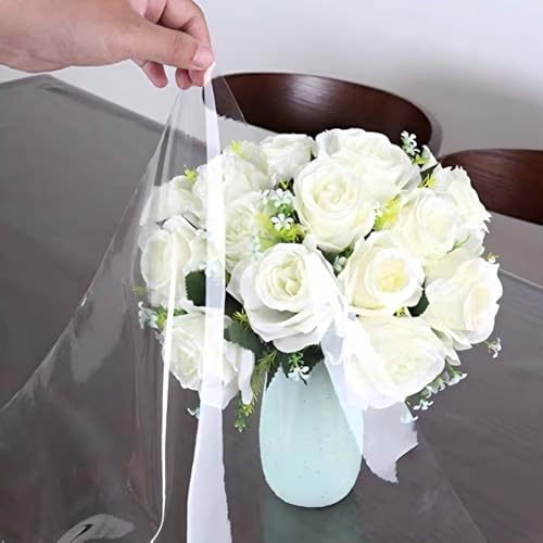 54x54 Inch Clear PVC Table Cover Protector - Waterproof & Stain Resistant