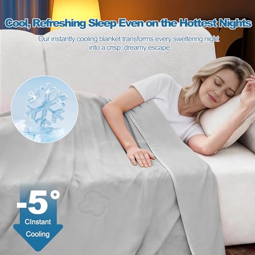 IUUI Cooling Blanket Twin Size - Double-Sided Cold Touch for Hot Sleepers