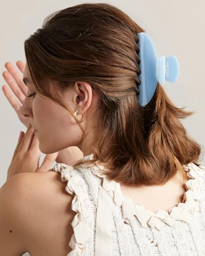 MAORULU Blue Large Acetate Claw Clip for Women - 4.3'' Strong Hold Hair Accessory