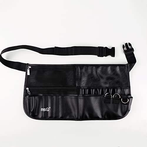 MSQ Large Capacity Makeup Brush Bag with Adjustable Belt Strap