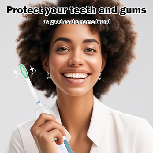 HAPPYMOMO 6 Pack Replacement Toothbrush Heads for Philips Sonicare E-Series, Essence, Xtreme, Elite, Advance & CleanCare