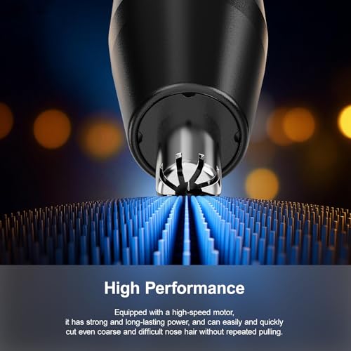 Professional Nose Hair Trimmer for Men & Women, USB-C Rechargeable Electric Ear & Nasal Clipper, Micro-Vacuum, Painless 8000 RPM, 3 Patented Magnetic Heads, Waterproof Travel Kit.