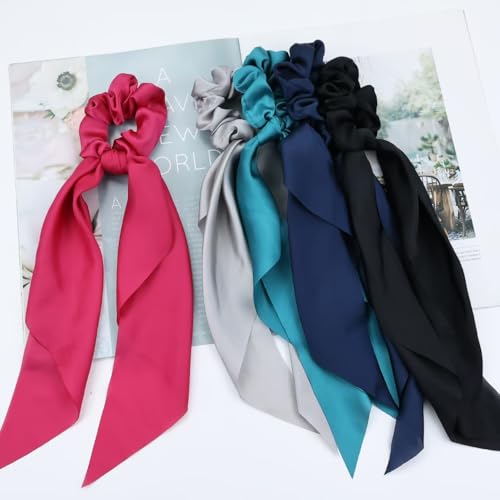 Lawie 10 Pack Satin Hair Ribbons & Scrunchies for Women & Girls
