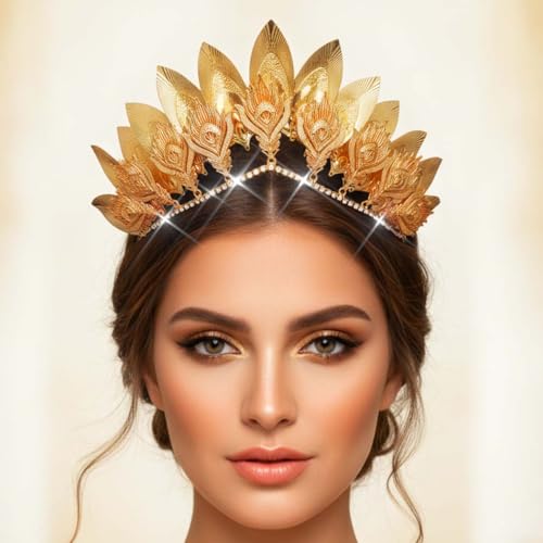 Yean Gold Leaf Crown Headband – Greek Goddess Roman Laurel Headpiece