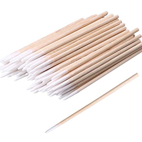 RIKWOG 600pcs Precision Pointed Cotton Swabs - 4 Inch Applicator for Makeup & Cleaning