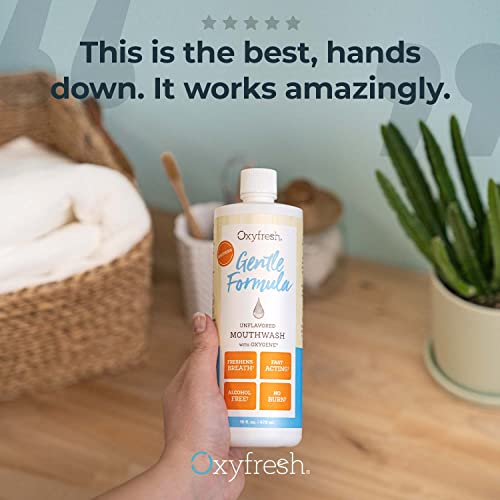 Oxyfresh Ultra Sensitive Unflavored Mouthwash 16 Fl Oz - Gentle, Alcohol-Free, No Mint