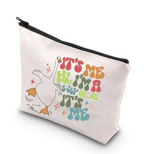 Silly Goose Animal Zipper Makeup & Travel Pouch - Gift for Goose Lovers