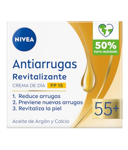 NIVEA Revitalizing Day Cream for Mature Skin 55+ with Argan Oil & Calcium, 50ml