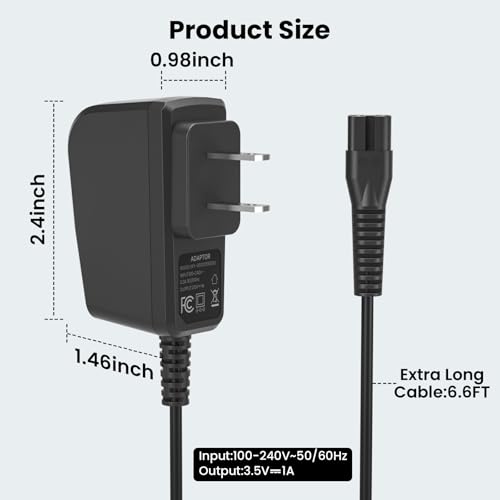 3.5V Charger for Wahl 9649 Color Pro Clipper | 1.8m Cable