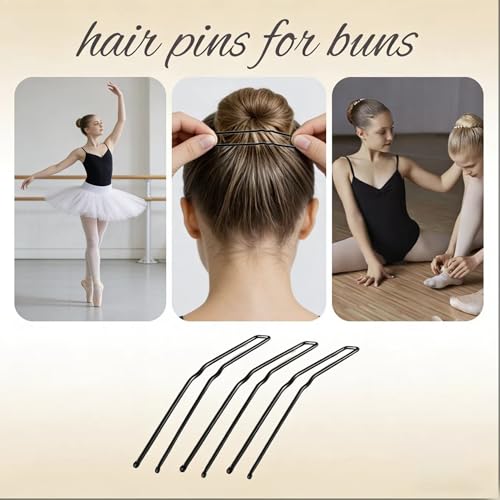 Brown U Shaped Hair Pins - 20PCS French Metal Hairpins for Updos