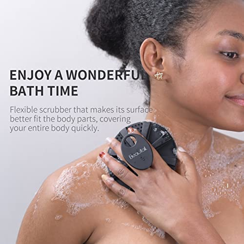 BEAUTAIL Silicone Body Scrubber for Gentle Exfoliation | Hygienic Bath Brush for Sensitive Skin
