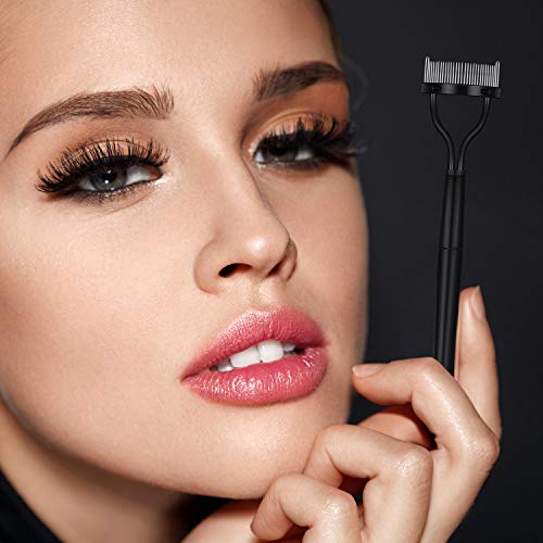 Boao 4-Piece Folding Eyelash Comb and Eyebrow Brush Set