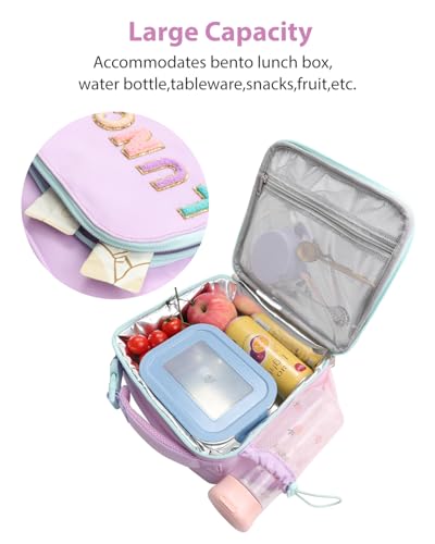 Insulated Lunch Box Bag for Kids - 8-Hour Thermal, Light Purple