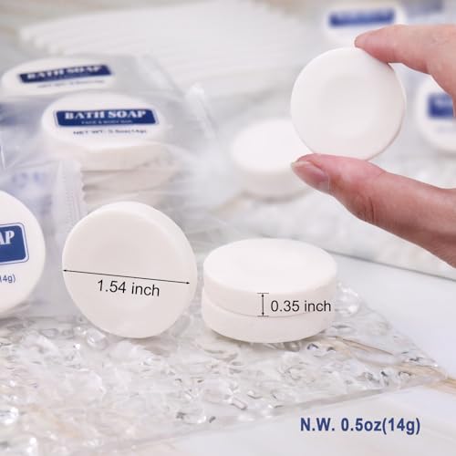 50 Pack Mini Soap Bars, 0.5 oz Individually Wrapped Travel Soaps
