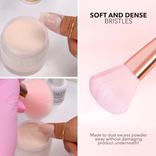 Kiara Sky Dip Powder Brush - Pink & Gold Crystal Dusting Brush