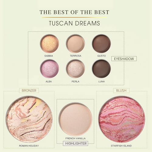 MOOMARTO All-in-One Baked Face Palette: Eyeshadow, Bronzer, Blush & Highlighter