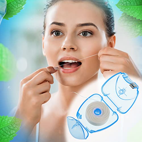 Patelai 24 Boxes Dental Floss Bulk Pack - 54 Yards Mint Waxed Mini Travel Size Picks for Adults