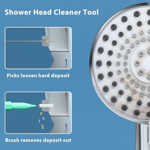 Lumkew Shower Head Cleaner Tool Set with Picks & Brush