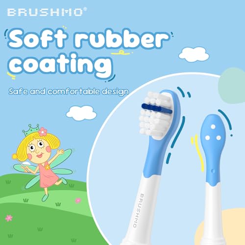 Brushmo Kids Replacement Toothbrush Heads for Philips Sonicare, 8-Pack