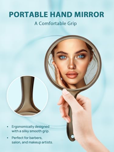Handheld 15X Magnifying Mirror for Makeup - Macaki 8.3"