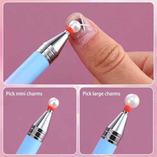 Refillable Rhinestone Picker Wax Pen with 6 Wax Refills
