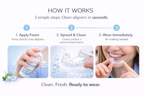 Aligner & Retainer Cleaning Foam - Whitening, Minty Fresh, 50ml