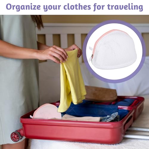 Giantree 3-Pack Bra Washing Bags with Zipper - Mesh Laundry Protectors