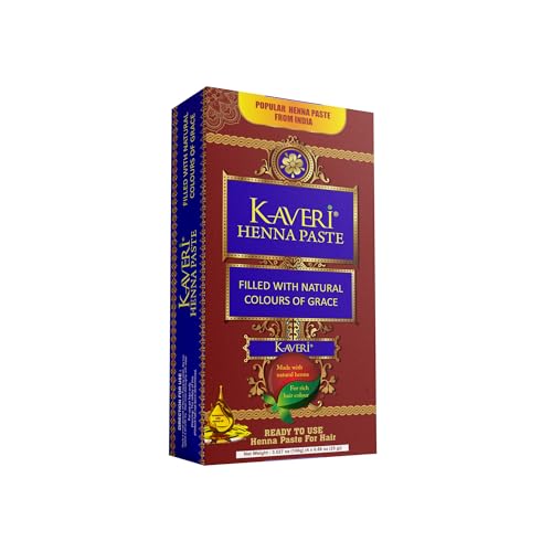 Kaveri Natural Dark Brown Henna Paste Hair Dye - 6 Cone Pack