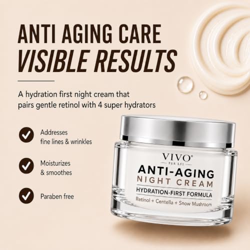 Vivo Per Lei Anti-Aging Night Cream with Hydrating Retinol for Sensitive Skin