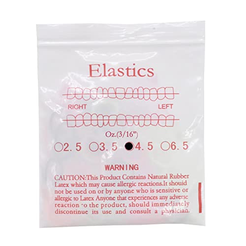 Rabbit 3/16in Multicolor Dental Orthodontic Elastics 200 Pack for Braces, Dreadlocks, Braids
