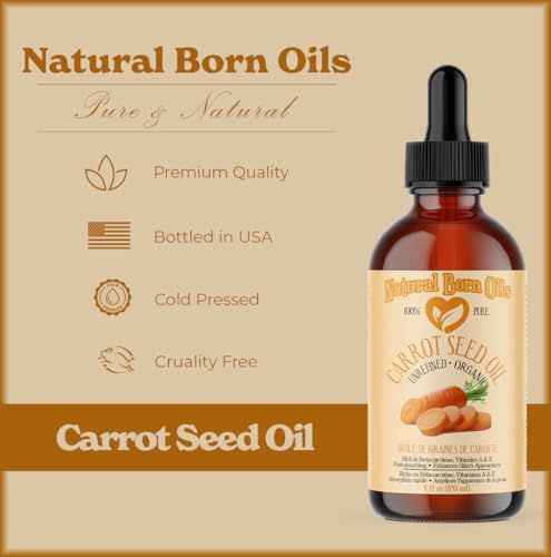 Organic Carrot Seed Oil - 4oz Cold-Pressed Skin & Hair Nourishing Oil