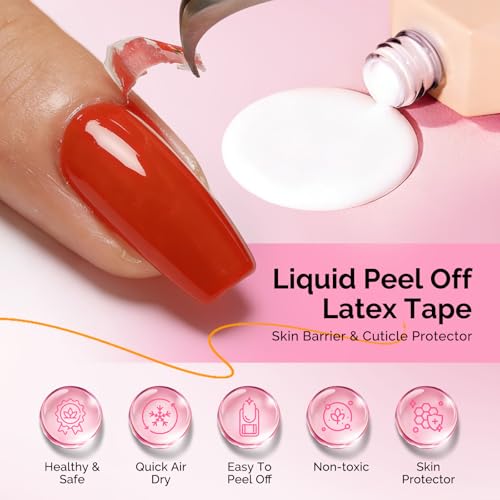 MelodySusie Gel Polish Remover Kit 1.56 Fl Oz (3PCS) with Latex & Oil for Easy Home Manicure