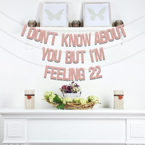 I Don't Know About You But I'm Feeling 22 Banner - 22nd Birthday Party Decoration