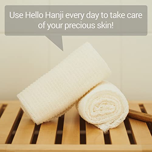 DEARCUS Hello Hanji Exfoliating Bath Washcloth - Soft Korean Paper Sponge