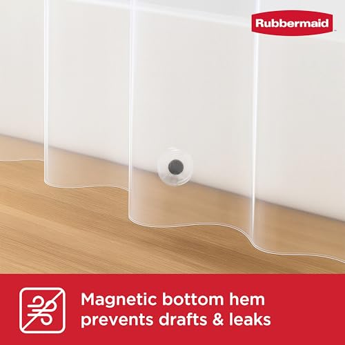 Rubbermaid Waterproof PEVA Shower Curtain Liner, 70x72