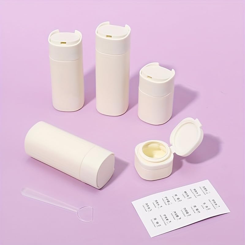 Travel Cream Dispenser Bottles Set - 5pcs TSA Approved Toiletry Containers for Travel Essentials