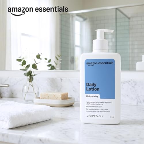 Amazon Essentials Daily Moisturizing Lotion with Ceramides, 12 fl oz