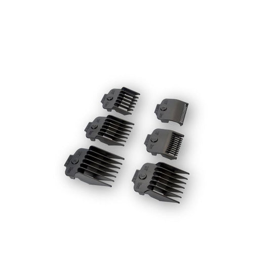 Professional Hair Cutting Combs - TPOB SLIME Guards for Precision Styling | 6 Lengths, Black