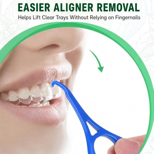 Aligner Chew for Invisalign - 20-Pack with Blue Removal Tools | Silicone Dental Accessories